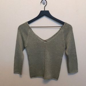 Free People double v neck sweater.